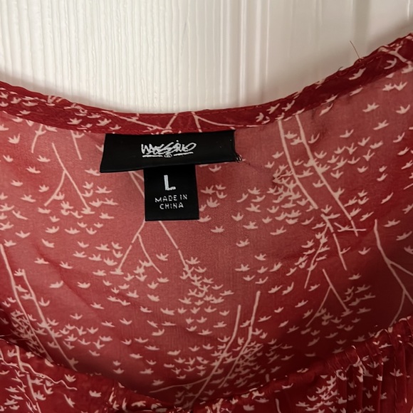 Mossimo Sheer rust top Sz. L - Picture 2 of 5